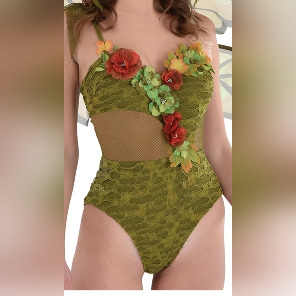 NEW Women's Woodland Fairy Cut Out Bodysuit (Size L/XL)